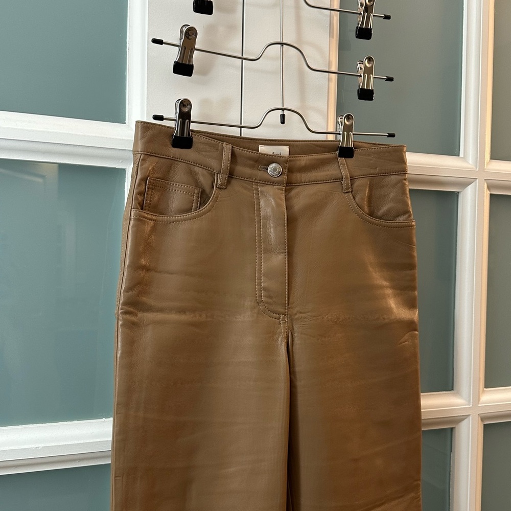 Aritzia Brown Leather Pants